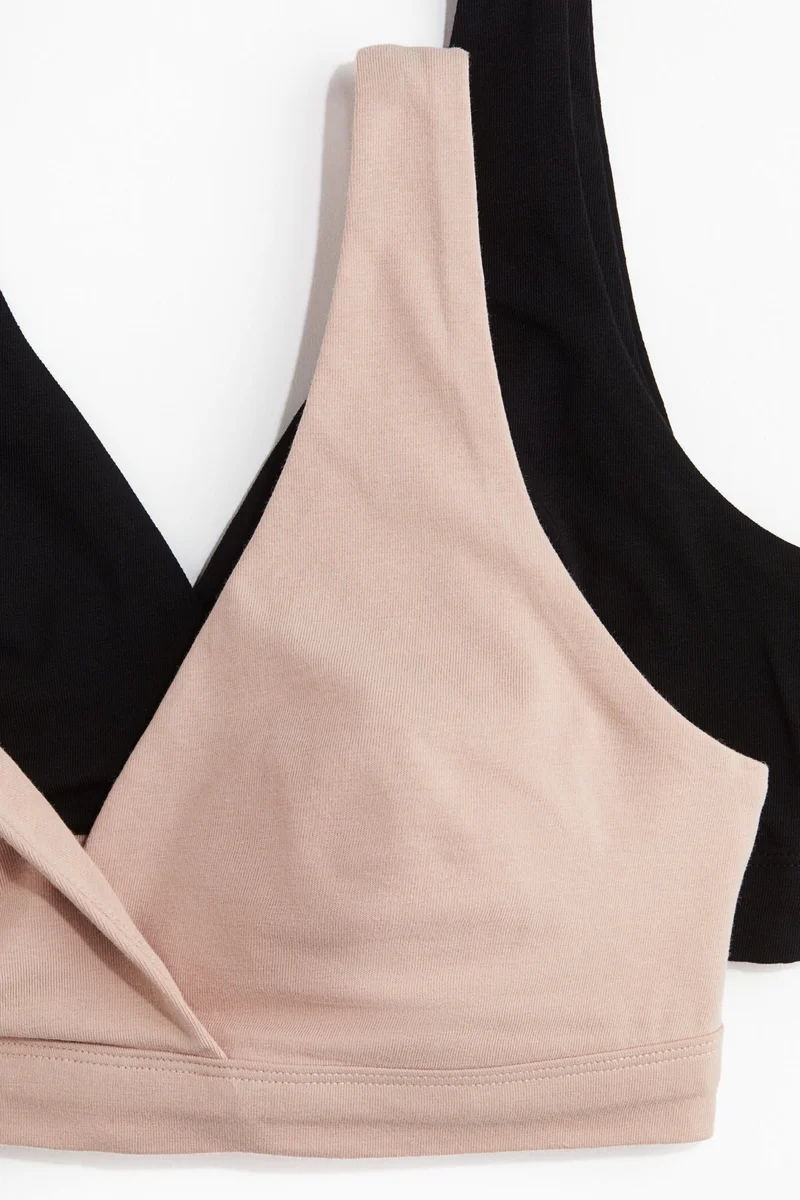 H&M  MAMA 2-pack cotton nursing bras for Women | Best Price UAE
