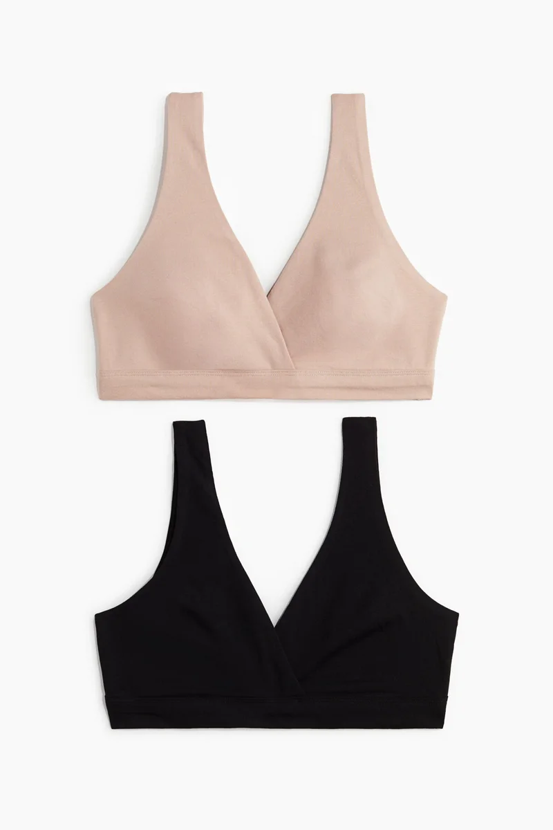 H&M  MAMA 2-pack cotton nursing bras for Women | Best Price UAE