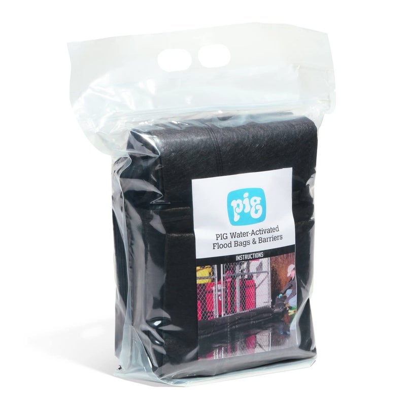 PIG Water Barrier - Sandless Sandbags for Flooding - 4 Pack - 5'L x 6.5"W x .25"H Water Diverter - PM50416 - Image 4