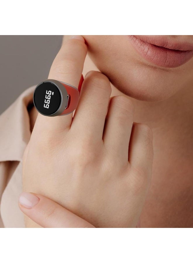 Hugifts Rechargeable Digital Tasbih Counter Ring, Type-C Charging 4-Digit OLED Night Display Adjustable Silicone Silent Electronic Finger Tally Counter for Muslim Prayer - Image 3