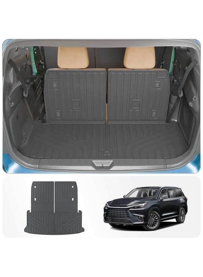 Thinzyou Trunk Mat Compatible with 2024 2025 2026 Lexus TX350 TX500h TX550h+ 6&7 Seats Cargo Mat Cargo Liner Trunk Liner Back Seat Protector All Weather TX Accessories (Trunk Mat with Backrest Mat) - Image 1