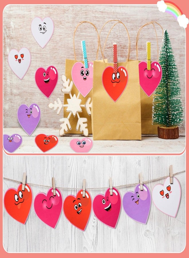 MixTeach 120 Pcs Colorful Heart Cutouts Heart Shapes Paper Bulletin Board, 10 Color - Image 5