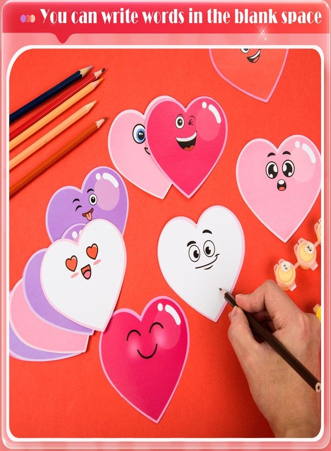 MixTeach 120 Pcs Colorful Heart Cutouts Heart Shapes Paper Bulletin Board, 10 Color - Image 3