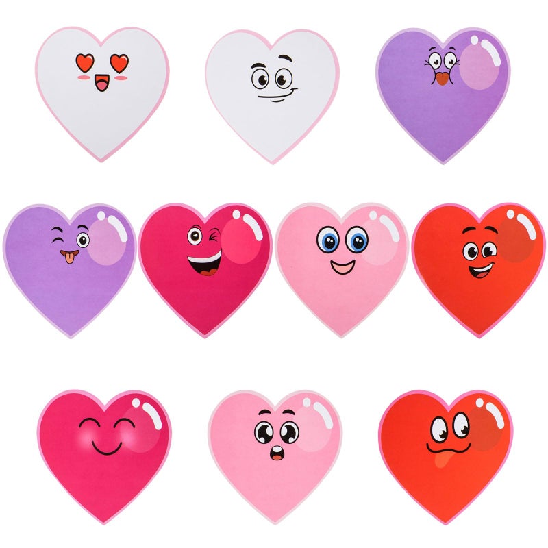 MixTeach 120 Pcs Colorful Heart Cutouts Heart Shapes Paper Bulletin Board, 10 Color - Image 1