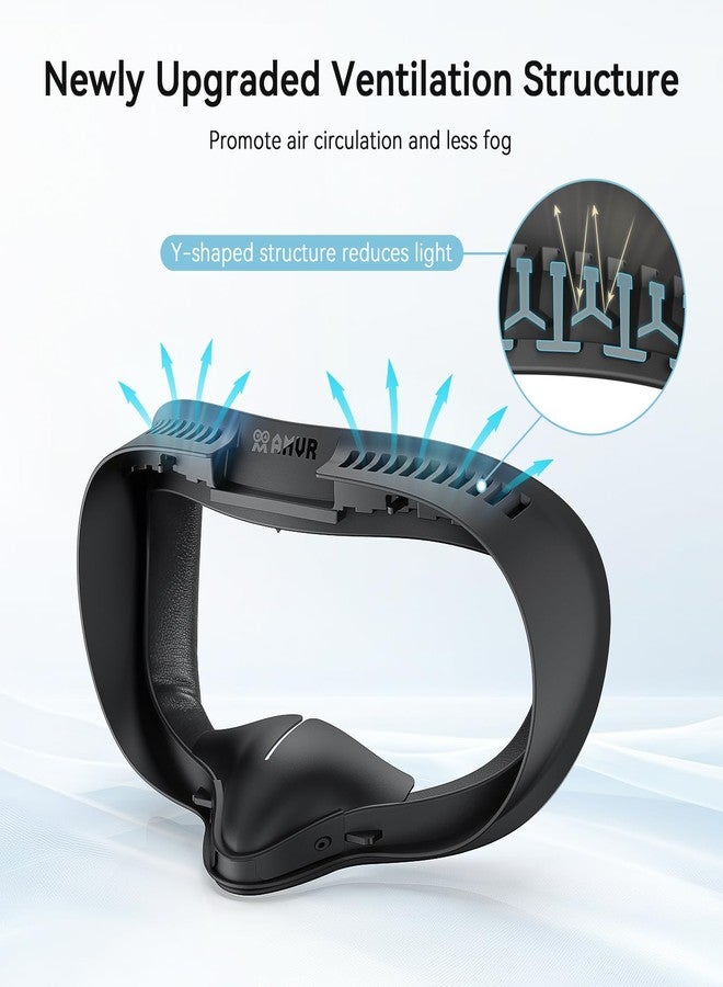 AMVR Facial Interface Face Pad Cover Compatible with Meta/Oculus Quest 3S Accessories, Comfort PU and Ice Silk Cotton Cushion,Not Fit Q3 (Standard Version) - Image 5
