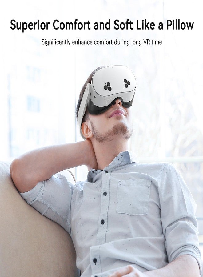 AMVR Facial Interface Face Pad Cover Compatible with Meta/Oculus Quest 3S Accessories, Comfort PU and Ice Silk Cotton Cushion,Not Fit Q3 (Standard Version) - Image 4