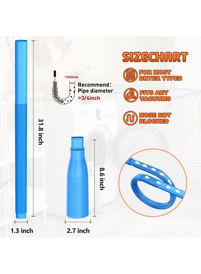 PetOde PetOde Dryer Vent Cleaner Kit - Dryer Vent Vacuum Attachment & Hose - Lint Remover - Power Washer - Blue - Modern - Vacuum Compatible - STEAM_CLEANER - Handheld - Cleaning Tool - Image 4