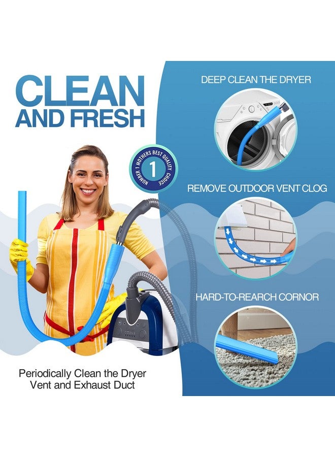 PetOde PetOde Dryer Vent Cleaner Kit - Dryer Vent Vacuum Attachment & Hose - Lint Remover - Power Washer - Blue - Modern - Vacuum Compatible - STEAM_CLEANER - Handheld - Cleaning Tool - Image 3