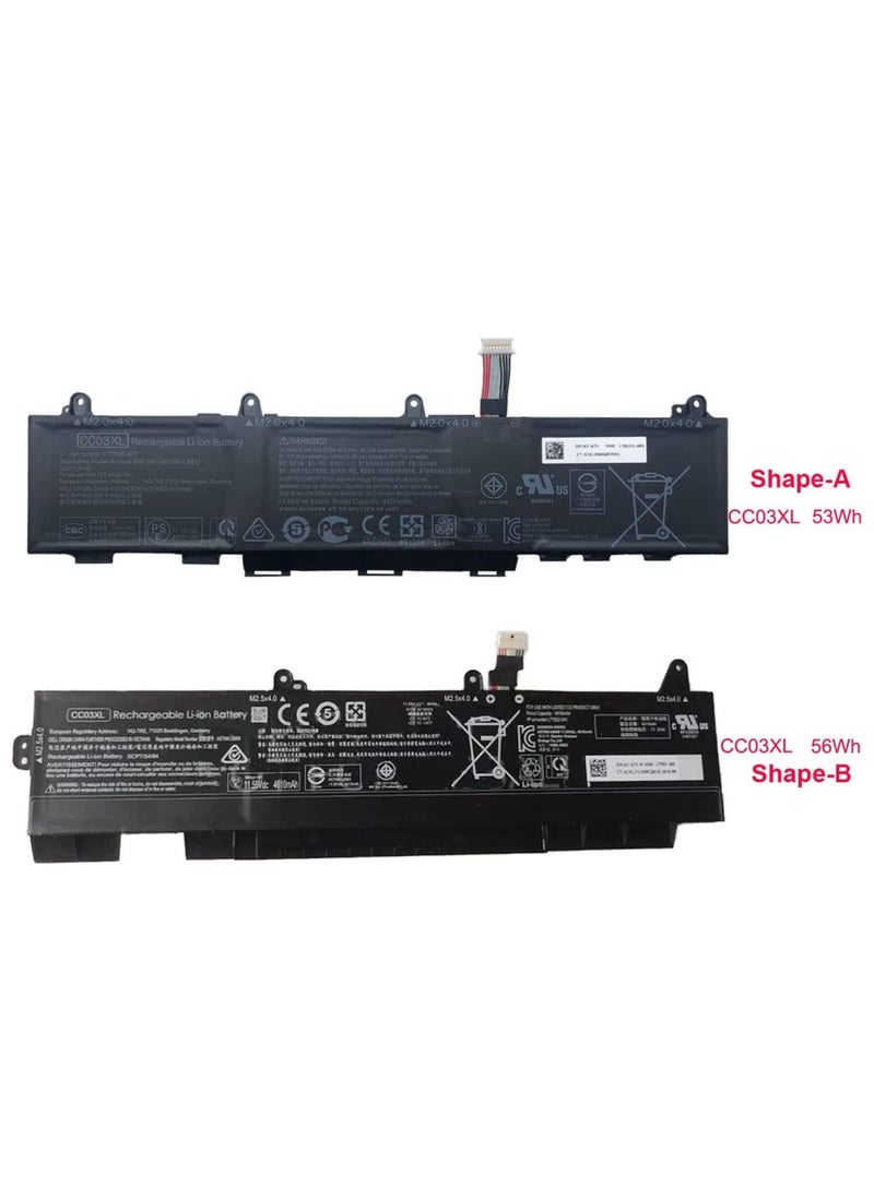 Generic Replacement Battery CC03XL HSTNN-UB8W L77622-541 for HP EliteBook 850 G7 G8 EliteBook 855 G7 G8 ZBook Firefly 15 G7 G8 (11.55V 56Wh)  - Image 5