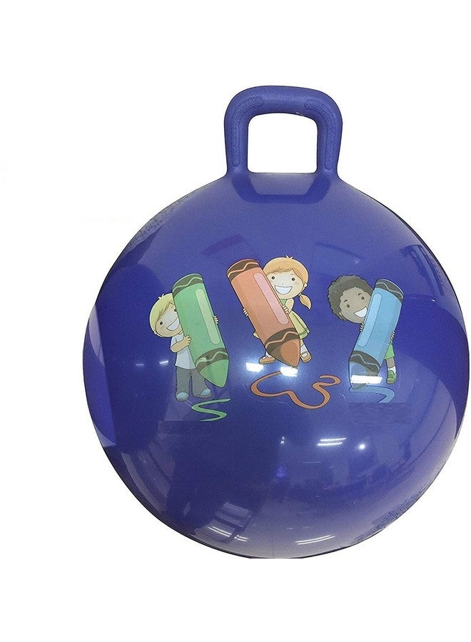 ANG Sit & Bounce Hop Ball 45cm (18 Inch.)|Jumping Ball|Bouncy Ball with Handle|Indoor Outdoor Toy| Party Games Gift for Boys & Girls - Age (3 to 6) Color and Desing - Image 1