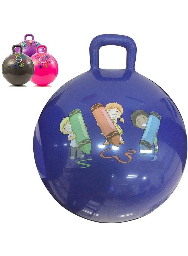 ANG Sit & Bounce Hop Ball 45cm (18 Inch.)|Jumping Ball|Bouncy Ball with Handle|Indoor Outdoor Toy| Party Games Gift for Boys & Girls - Age (3 to 6) Color and Desing - Image 4
