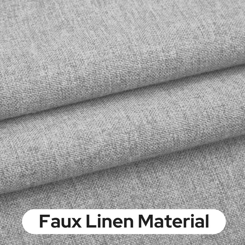 HOMEIDEAS HOMEIDEAS Linen Sidelight Curtains for Front Door  Side Door Window Curtains  Front Door Curtains for Small Window  Thermal Insulated Door Window Covering  1 Panel  W12 X L40  Light Grey - Image 2
