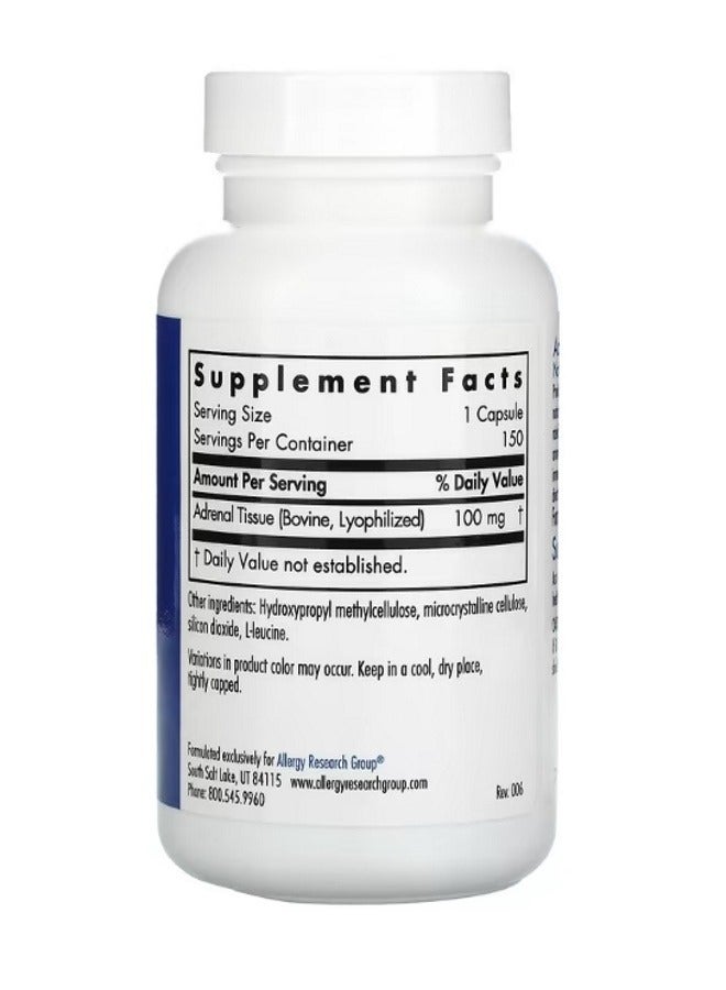 Allergy Research Group Adrenal Natural Glandular 150 Vegicap - Image 2