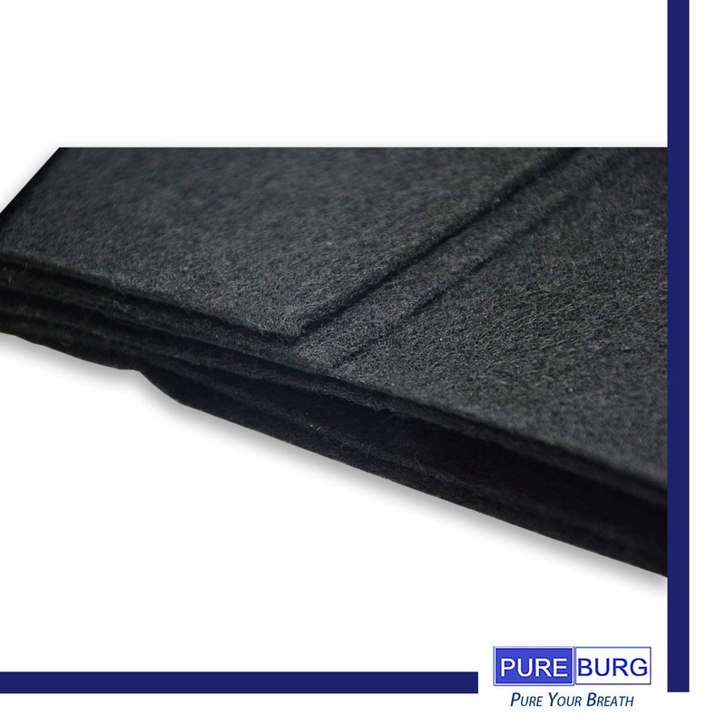 PUREBURG فلتر كربون PUREBURG، وسادة كربون قابلة للقطع 16 × 48 بوصة لفلتر الهواء، ورقة فحم تناسب شفاطات المداخن، فلاتر الفرن، تزيل الروائح، أجزاء ملحقات استبدال، 1-عبوة - Image 3