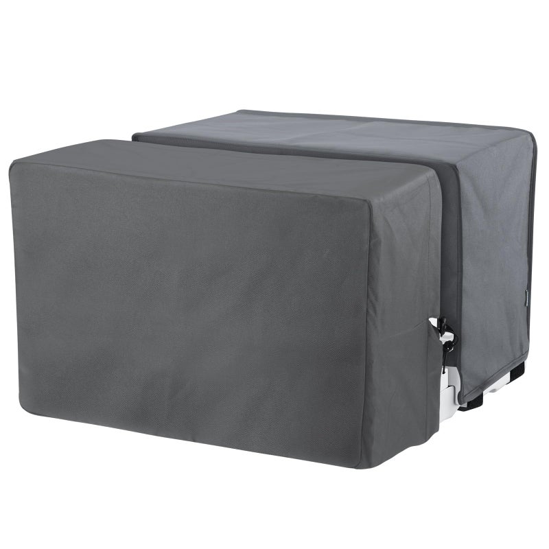 Homakover 600D Outdoor Air Conditioner Covers and Indoor Air Conditioner Cover for UShaped Window Air Conditioner Unit with Adjustable Hook and Loop Straps Full Coverage and DustProof Waterproof Washable