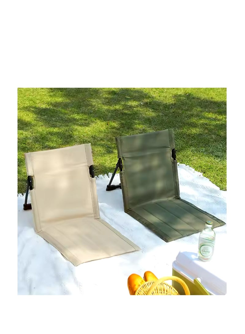 BLUE CORAL Outdoor Camping Ultra-light Comfortable Folding Chair Park Leisure Beach Chair Portable Single Lazy Chair Back Camping Chairs (Black) - Image 5