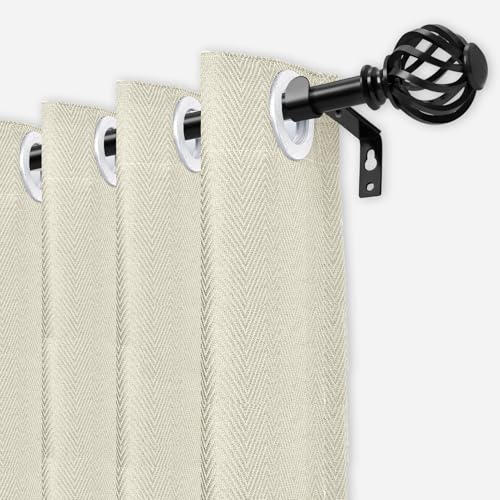 Luvenia Silver Decorative Curtain Rods,Adjustable Curtain Rod For Windows 30 to 88 Inch(2.5-7.3Ft),Long Curtain Rod For Bedroom, Living Room,Kitchen,Farmhouse - Image 2