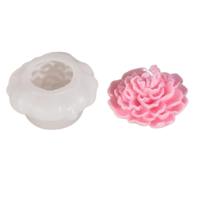 LEGACYCART LEGACYCART 3D Lotus Flower Silicone Candle Mould for Candle Making Waxmelts Aromatherapy Clay Craft Soap Bath Bomb Floral Flower Resin Casting Home Decor Chocolate Cake Molds Candy Cupcake Dessert Mold (PACK OF 1)  - Image 1