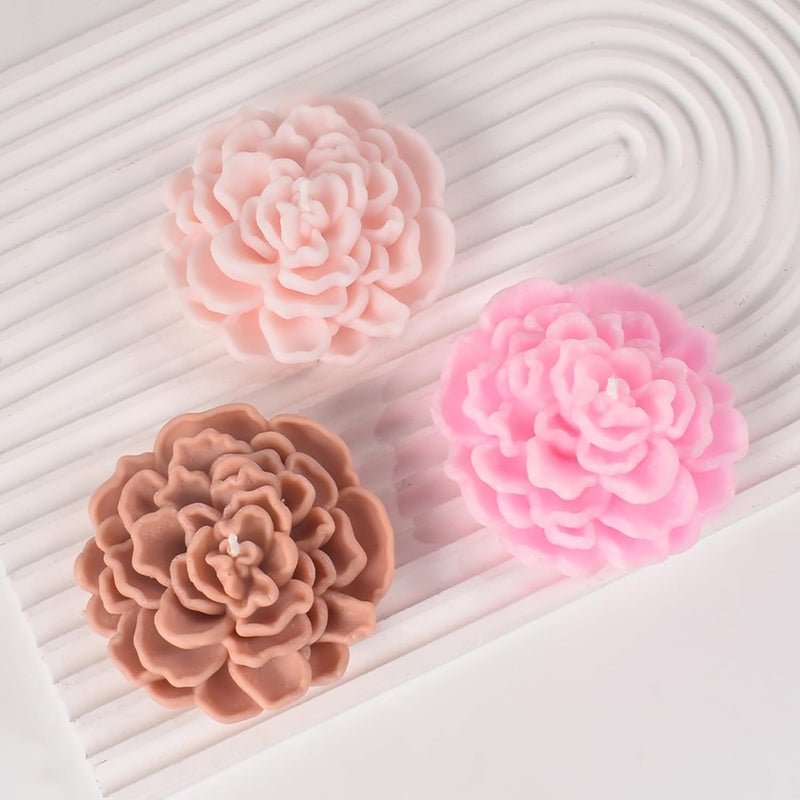 LEGACYCART LEGACYCART 3D Lotus Flower Silicone Candle Mould for Candle Making Waxmelts Aromatherapy Clay Craft Soap Bath Bomb Floral Flower Resin Casting Home Decor Chocolate Cake Molds Candy Cupcake Dessert Mold (PACK OF 1)  - Image 4