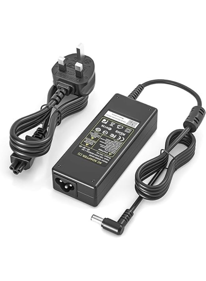 Zexen LG 80W 19V AC Adapter for Monitor Power Cord 6.5mmX4.4mm Electronics 32" 27" 24" 19" 20" 22" LCD LED HD TV 27GL83A-B 27MN60T-W 27ML600M UN32J4000 UN32J4000AF UN32J5003 Charger - Image 1