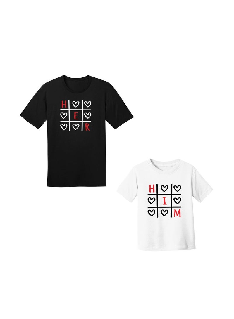 برينت شوب فور مي تي شيرت للأزواج لعيد الحب - تي شيرت قطني بأكمام قصيرة ورقبة دائرية متطابقة للأزواج - هدية لصديقك وصديقتك - Image 3