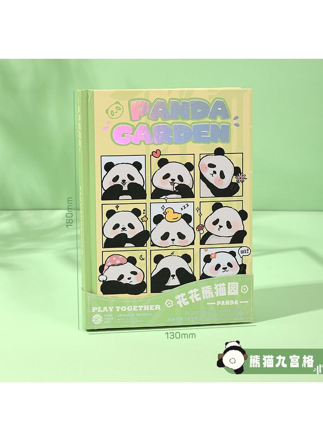 Bluejw Panda Hand Account Book Girl High Beauty Value Award Notebook Creative Gift Birthday Gift Box Suit Student Card - Image 1