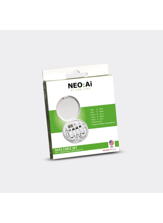 NEO:Ai NEO AI Data Cable Set - White - KY1008  - Image 2