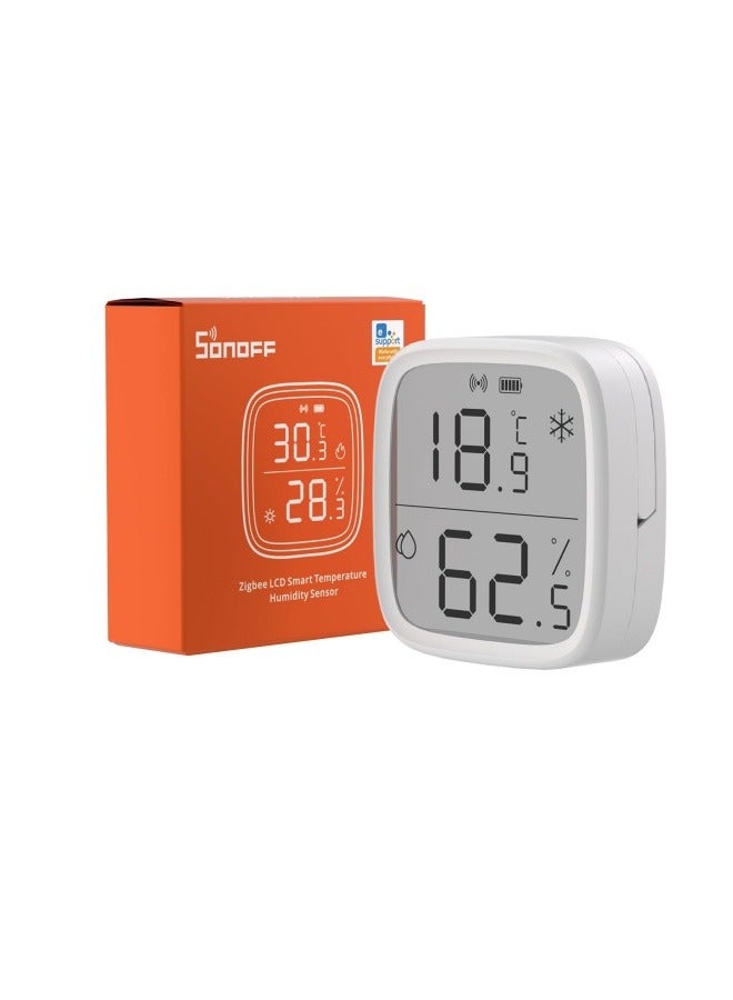 SONOFF Zigbee Indoor Temperature Humidity Sensor, SNZB-02D LCD Zigbee Thermometer Hygrometer, Works with Alexa & Google Home for Remote Monitoring and Home Automation, ZigBee 3.0 Hub Required, 1-Pack - Image 1