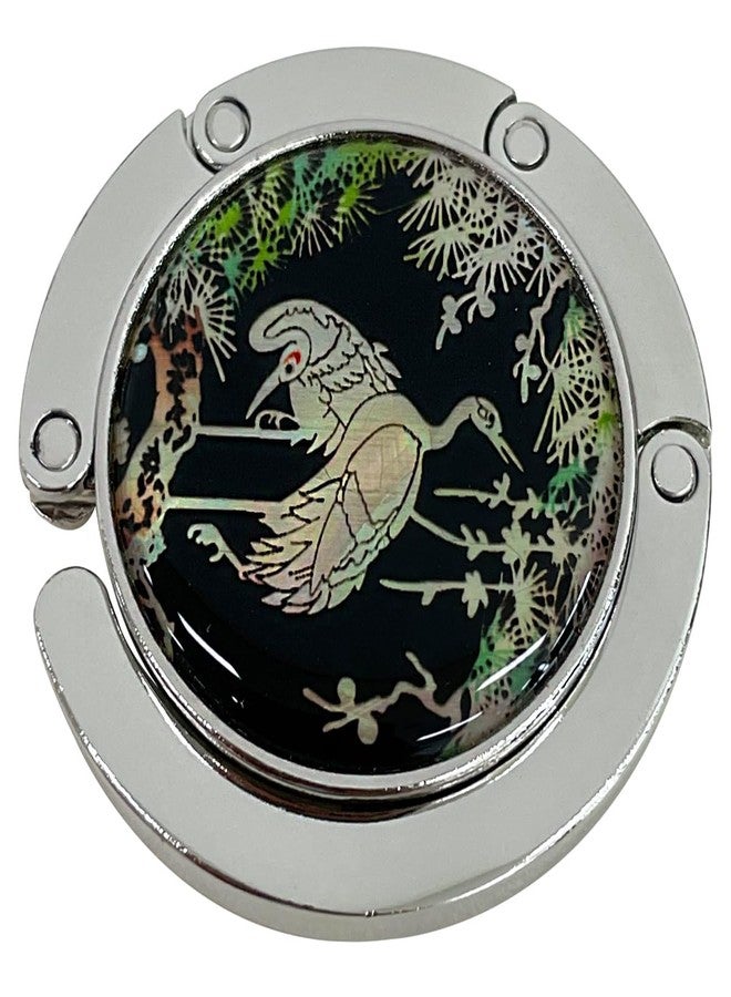 Store-Play Inlay Mother of Pearl Handbag Hanger Foldable Table Purse Hook Caddy Holder (Crane) - Image 2
