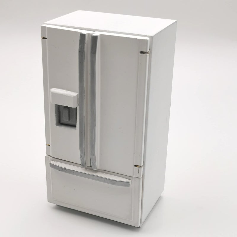 SXFSE Dollhouse Decoration Accessories 112 Dollhouse Miniature Furniture Simulation Fridge Refrigerator Kitchen Prop Decor White - Image 2
