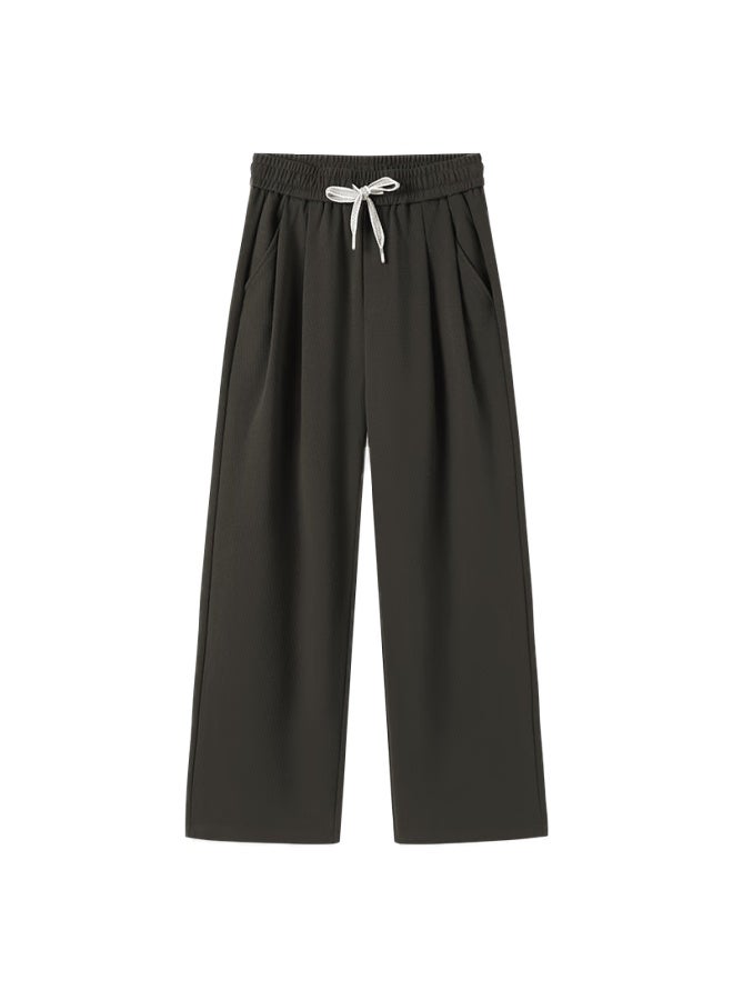 Markless Men's Autumn And Winter Casual Straight-leg Pants, Loose-fitting Straight-leg Trousers, Style 4871, Chestnut Shell Brown, Size L - Image 3
