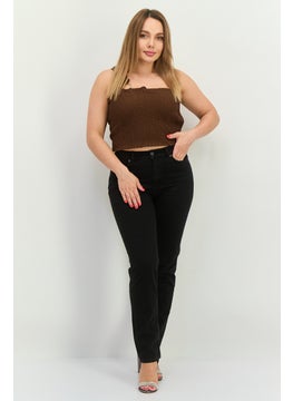 SELECTED FEMME Women Slim Fit High Waist Searchable Denim, Black  - Image 4