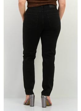 SELECTED FEMME Women Slim Fit High Waist Searchable Denim, Black  - Image 3