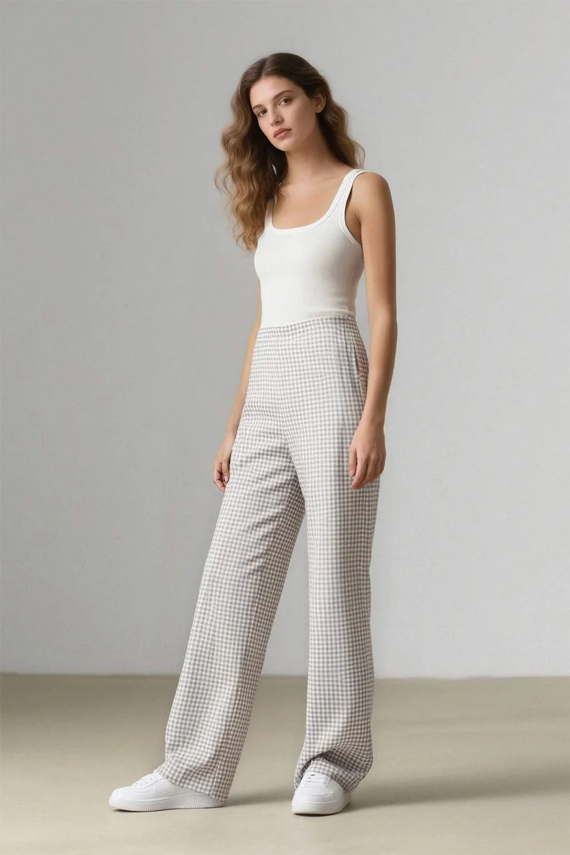 DeFacto Wide Leg Normal Waist Trousers
