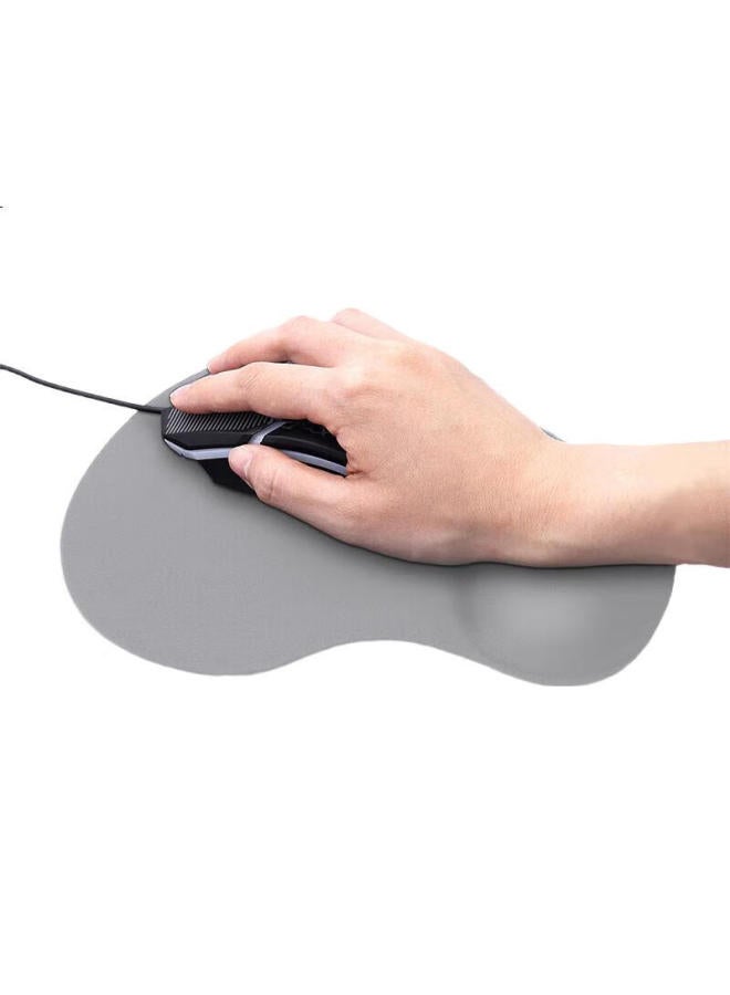 Jplayer Laptop Wrist Rest Mouse Pad Hand Support Pad Silicone Non-Slip Integrated Hand Rest For Men And Women, Office Typing Gaming, Ergonomic Design, Dirt-Resistant, Gray - Image 1