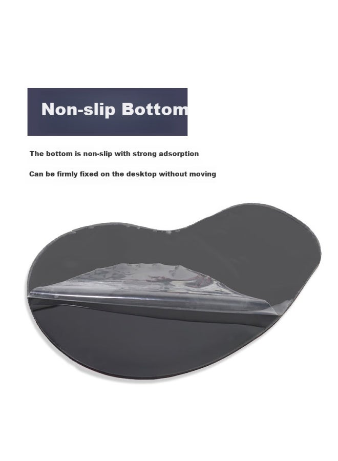 Jplayer Laptop Wrist Rest Mouse Pad Hand Support Pad Silicone Non-slip Integrated Hand Rest For Men And Women, Office Typing Gaming, Ergonomic Design, Dirt-resistant, Gray - Image 2