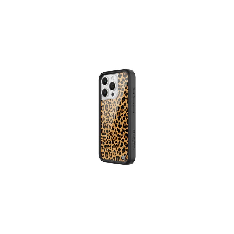 Wildflower Cases - Compatible with iPhone 16 Pro | Protective Black Bumper, 6.5ft Drop Test Certified, Women Owned Small Business | Leopard Animal Brown Spots Cute Trendy | Meow - Image 2
