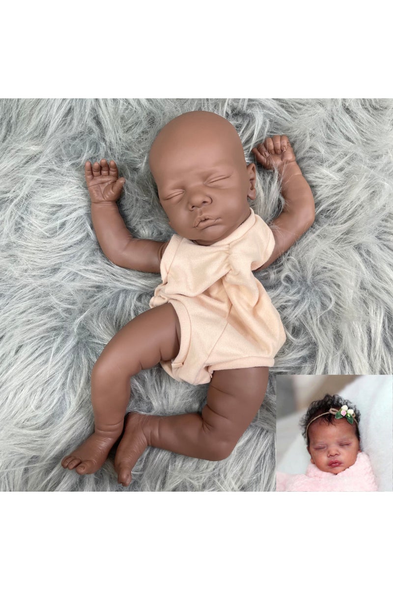 Unfinished Doll Kit 19 Inch Dark Skin Unpainted Reborn Doll Kit Romy Unfinished Vinyl Newborn Doll P