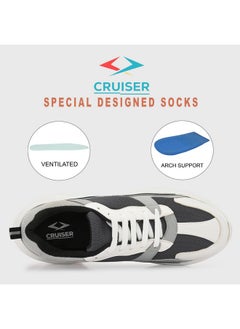 CRUISER Cruiser Dynamo Chunky Sneakers for Men | Stylish Mesh Design | Lightweight & Comfortable |Casual Outfits for Boys | Durable Footwear 10 UK (2516-4) Grey  - Image 3