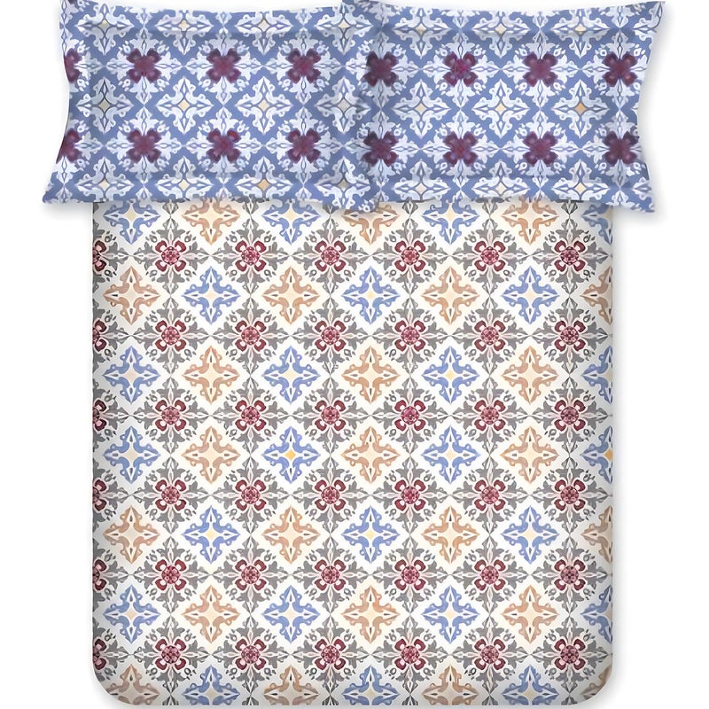 Bombay Dyeing Aster Collection Double Bedsheet 100 TC, 100% Pure Cotton Premium Bedsheet with 2 Pillow Covers - Image 1