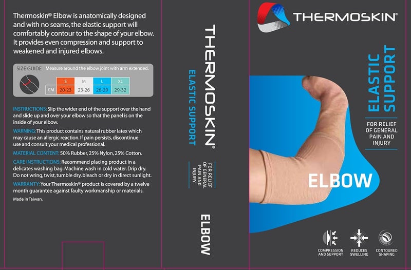 Thermoskin Elastic Elbow Support for Either Arm - Seamless Design, Large Size (26-29cm) - Image 3