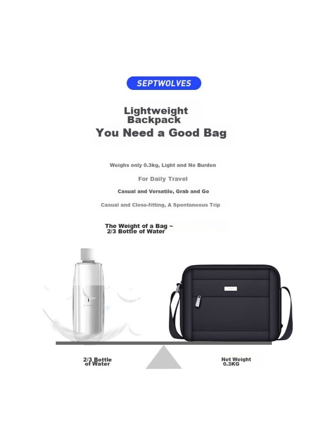 Septwolves Shoulder Bag Crossbody Bag For Men, Large Capacity Commuter Messenger Bag, Business Travel Bag, Pad Birthday Gift For Boyfriend - Image 4