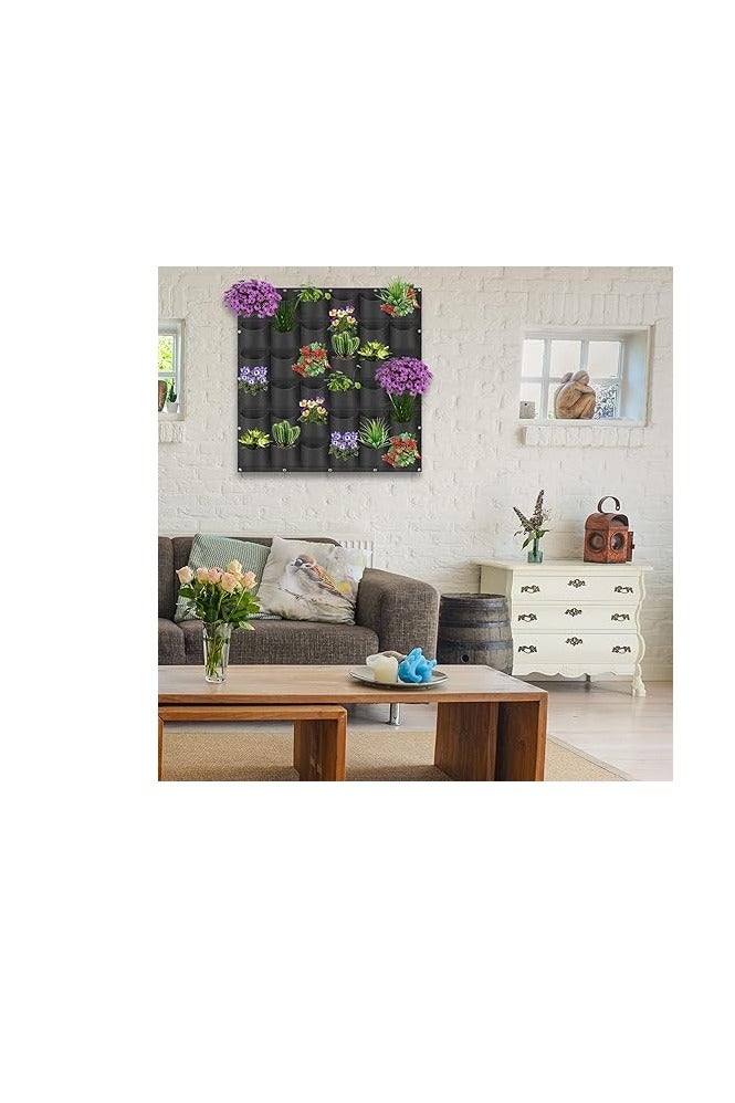 Mod Girl Vertical Hanging Outdoor Wall Planter with 36 Felt Fabric Pockets, Add A Living Garden to A Patio, Balcony, Fence, Or Indoor, for Herbs, Fruits, Vegetables, Flowers - Image 3
