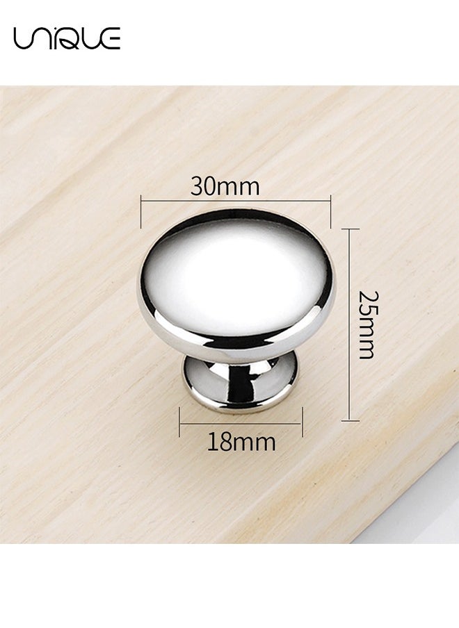 Unique - 4 Pcs Round Cabinet Knob Furniture Pull Handle - Simple & Sturdy - Knob Diameter 30 mm - for Kitchen Cupboard Door - Bedroom Dresser Drawer - Bathroom Wardrobe Hardware - Image 1