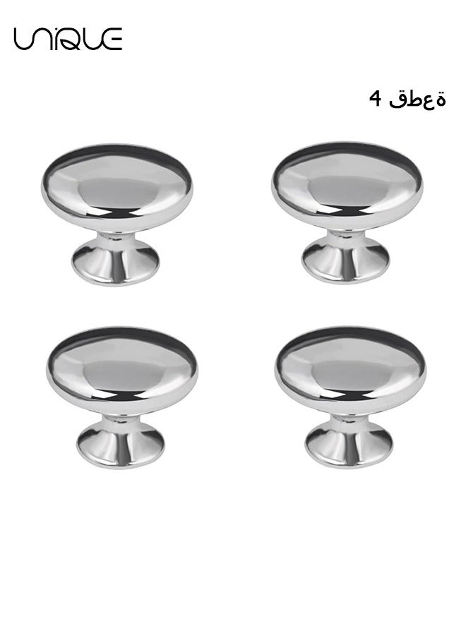 Unique - 4 Pcs Round Cabinet Knob Furniture Pull Handle - Simple & Sturdy - Knob Diameter 30 mm - for Kitchen Cupboard Door - Bedroom Dresser Drawer - Bathroom Wardrobe Hardware - Image 1