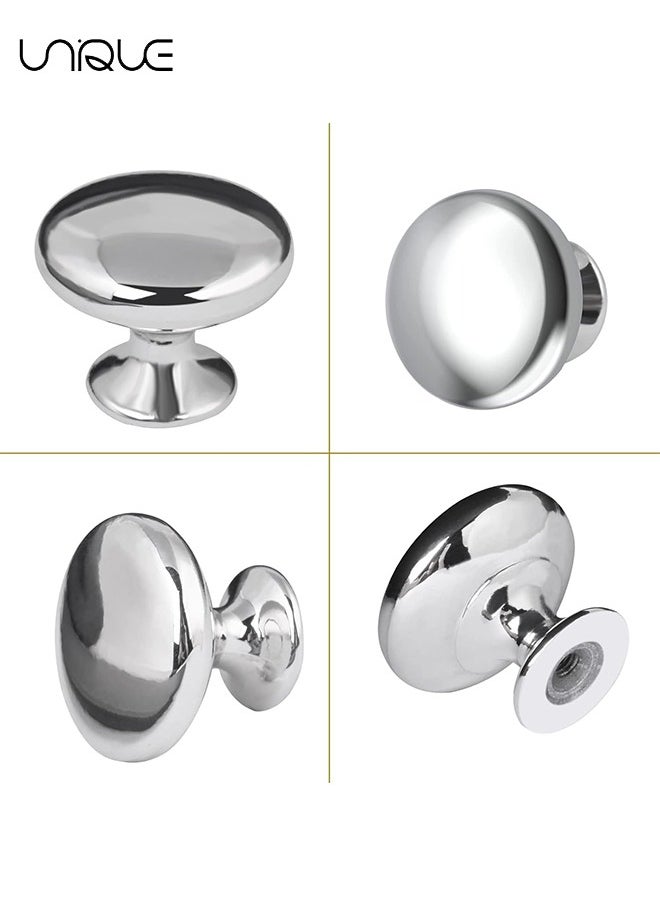 Unique - 4 Pcs Round Cabinet Knob Furniture Pull Handle - Simple & Sturdy - Knob Diameter 30 mm - for Kitchen Cupboard Door - Bedroom Dresser Drawer - Bathroom Wardrobe Hardware - Image 1