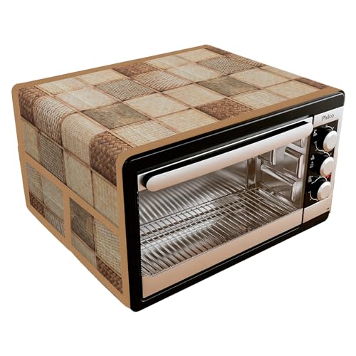 Kuber Industries Oven Top Cover | Non-Woven Microwave Oven Top Cover with 4 Utility Pockets | Oven Cover for Kitchen Décor | Chatai Oven Top Cover | Brown - Image 2