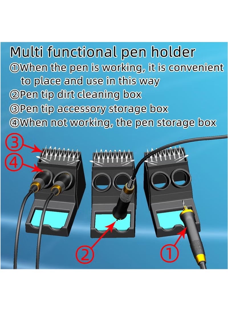 XiuWoo Wood Burning Tool, Wood Burner kit Pen 25~750℃, Wood Burning kit with Digital Thermometer Temperature Adjustable Temperature, 2 pyrographic Wood Burning pens, 23 Wood Burning Pen Tips - Image 5