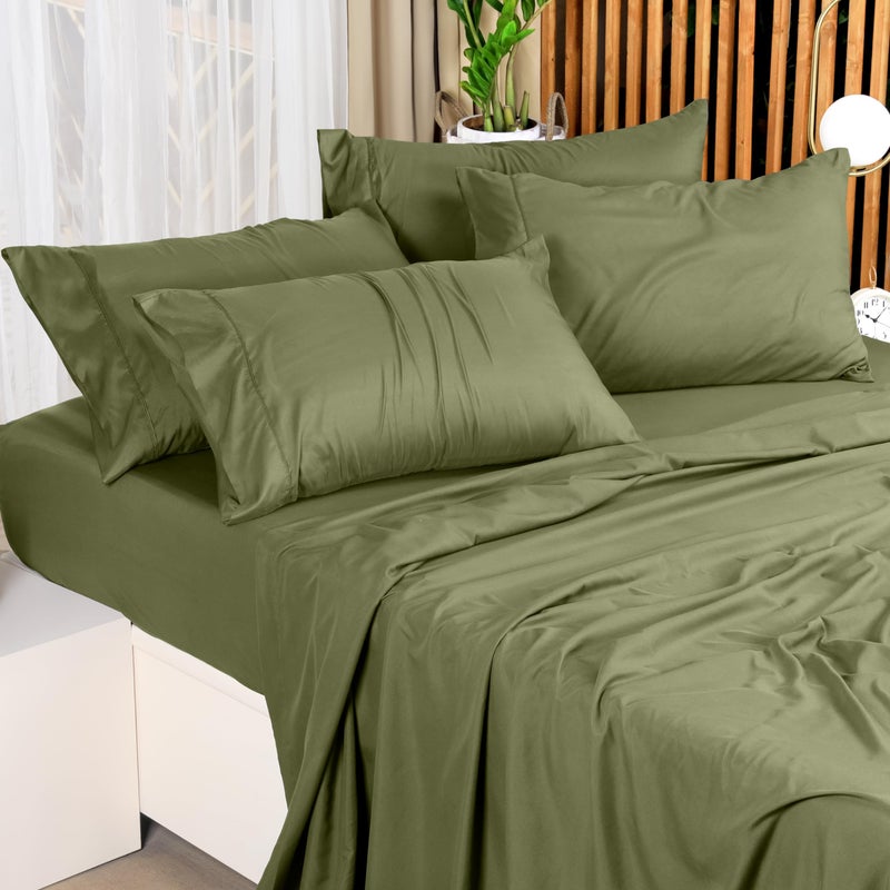 Utopia Bedding Queen Sheet Set â€“ 4 Piece Bed Sheets for Queen Size Bed, Soft and Breathable Microfiber, Includes 1 Fitted Sheet, 1 Flat Sheet and 2 Pillowcases (Olive) - Image 5