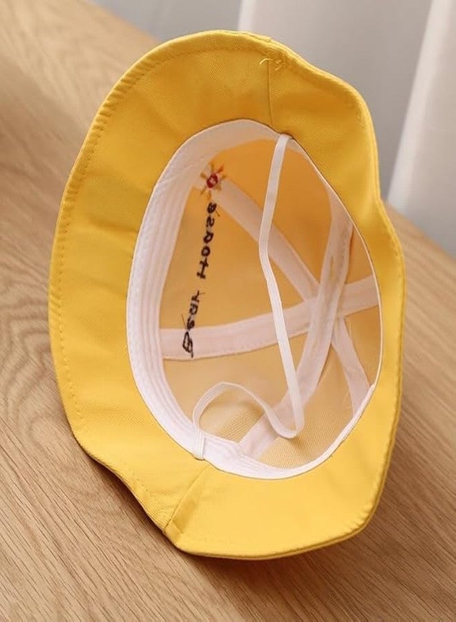 DEDICATED Baby Cap | Kids Cap | Baby hat | hat for Baby | Bucket hat for Baby | Korean Style, Cotton hat for Baby Boys & Baby Girls with Cute Bunny (in, Age, 3 Months, 24 Months, Yellow) - Image 3